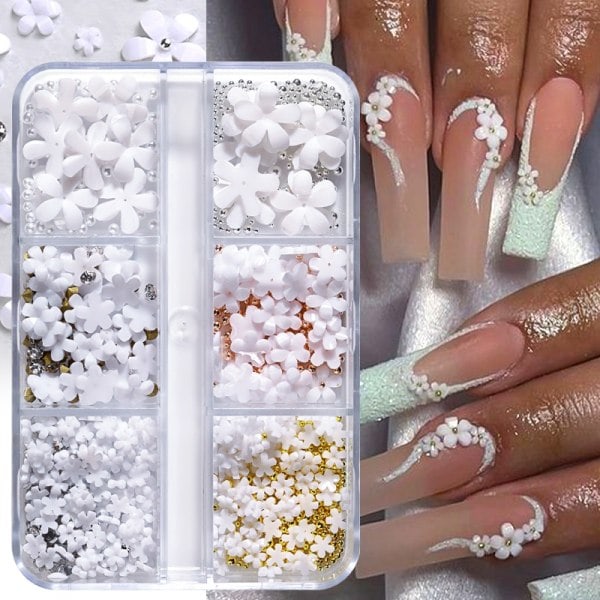 3D Blomster Nail Dekoration Model 4