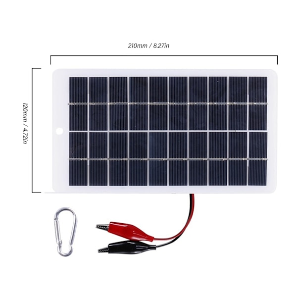 Aurinkopaneeli 4W 5V Vedenkestävä Aurinkopaneelilaturi Virtalähde 3.7?5V Akkuille