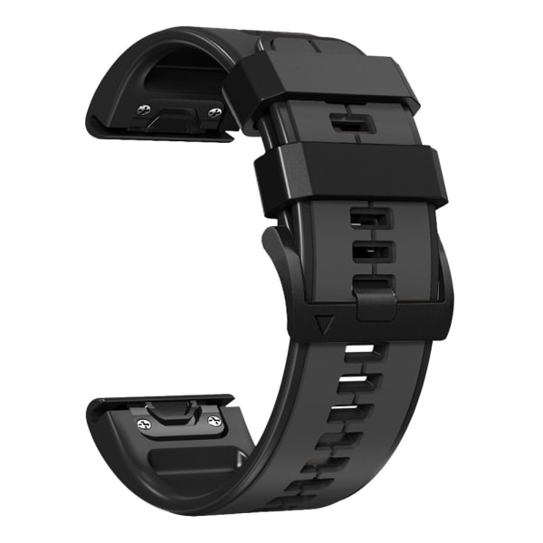 26mm Myke Silikon Armbånd for Garmin Fenix 6X/Fenix7X/7X pro, COROS Svart