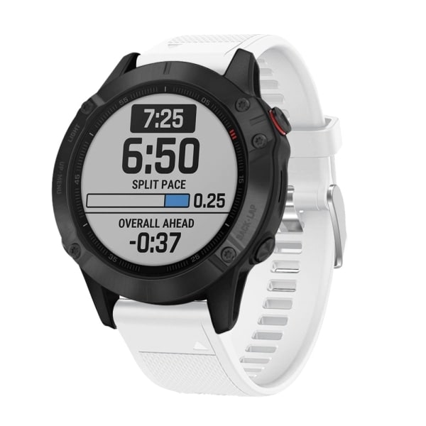 Silikonarmbånd til Garmin Fenix 7X/6X Sapphire GPS, etc. 22mm - Hvid