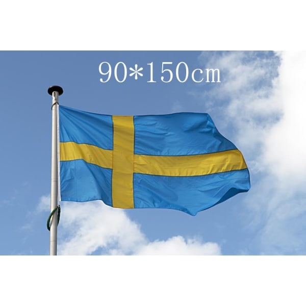 Svensk flagg - 4 polyester