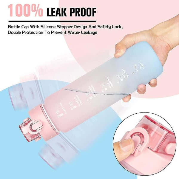 1 stk. Pink Vandflaske 1l,