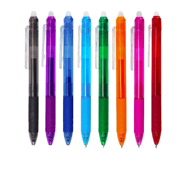 Radera inkpennor, raderbara bläckpennor med gel - 8-pack flerfärgade