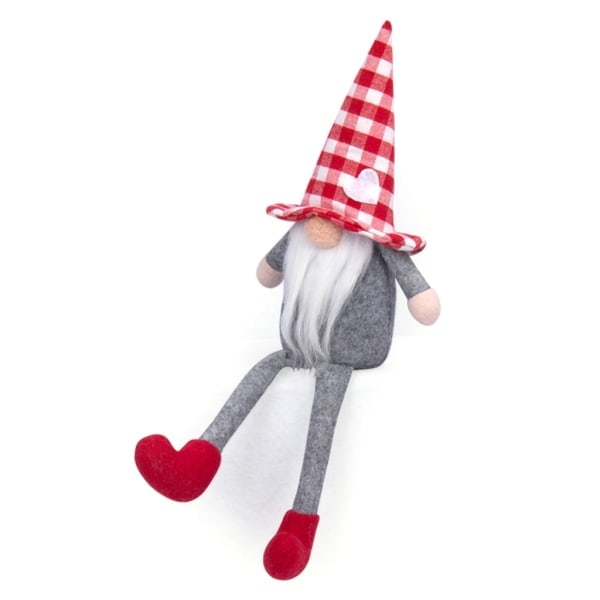 Tomte för Alla Hjärtans Dag Sittande Ansiktslös Docka för Bröllop Jul Heminredning Hjärtan Tomtar Prydnad Nyårsgåva Man