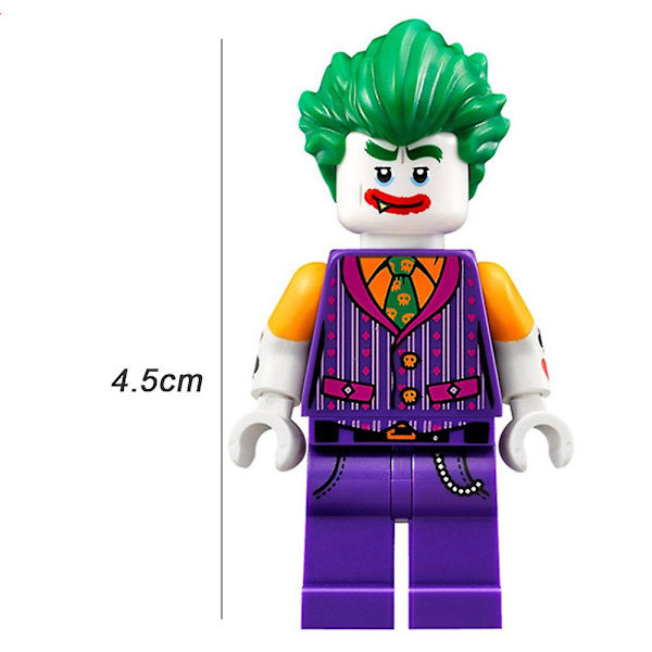 8-pak Superhelte Figurer Byggeklodser Klovnen Batman Harley Quinn Samling Minifigurer Samleobjekter Legetøj Børn Fans Gave