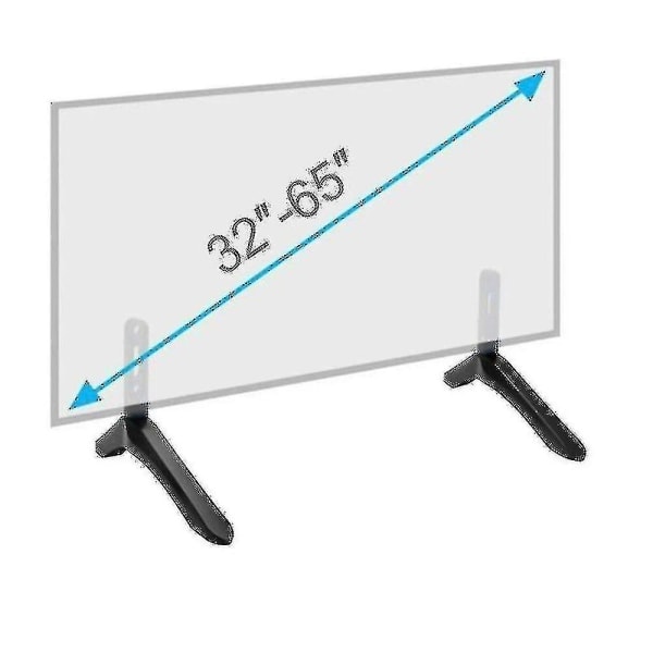 Universal TV-stativ basfäste metall TV-fäste bordsstativ för 32-65 tum TV
