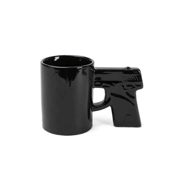 Keramisk kaffekop med karakteristisk pistolinspireret design, perfekt pistolkop til mænd, unik faders dags idé, nyhedskaffekop, 1 stk. (pakke med 1), s...