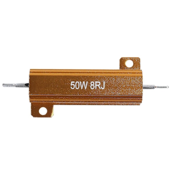 2 stk. Elektroniske Aluminiumskalmodstande 5% 8 Ohm 50W