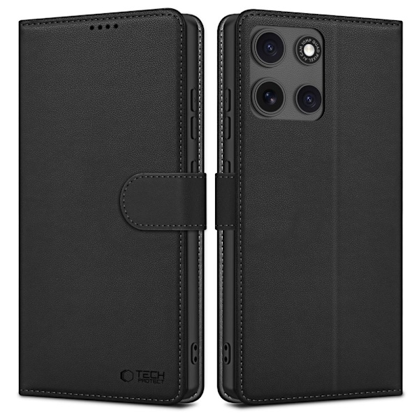 Tech-Protect Motorola Moto G15/G15 Power Deksel Lær Matt Svart