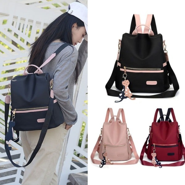 REMAKE Ryggsäck för kvinnor Vattentät Ryggsäck ROSA Rosa