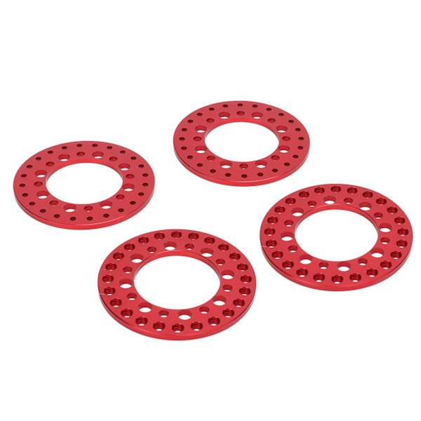 4 st 1,9 tum Hjul Yttre Beadlock Ring Aluminium Legering Återanvändbara RC Tillbehör för Traxxas 1/10 RC Bil Röd
