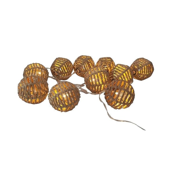 2,5m 10 LED Papir Rattan Boldstrenglys Julefestivalstrenglys Strenglys Hængende