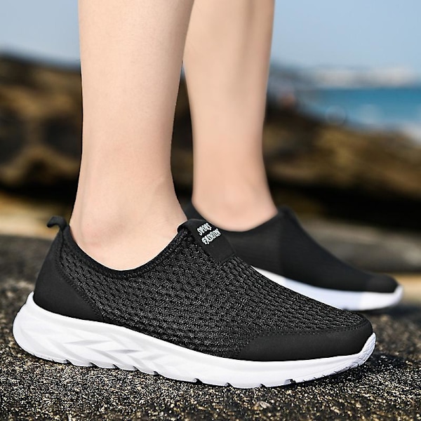 Vulkaniserade Skor Herr Sneakers Andningsbara Herr Casual Halkfria Loafers för Män 2G2036 SvartVit
