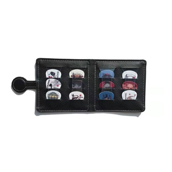 Läder Guitar Pick Bag Ukulele Guitar Pick Clip