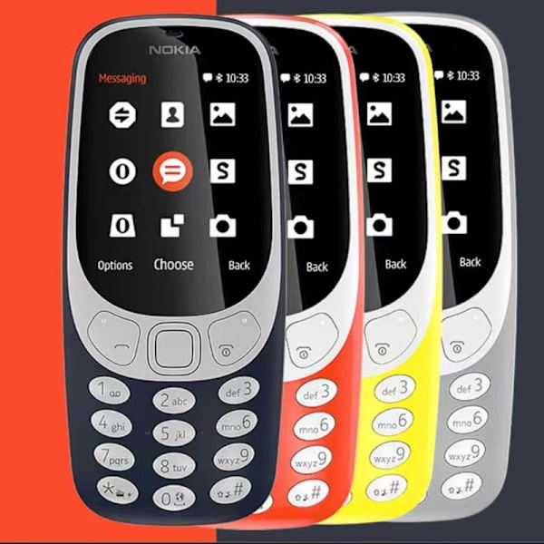 REMAKE Uusi 3310 Puhelin - Yksinkertainen Baaripuhelin Seniorille Kaksois-SIM Suuret Merkit 2,4 Tuumaa Oranssi