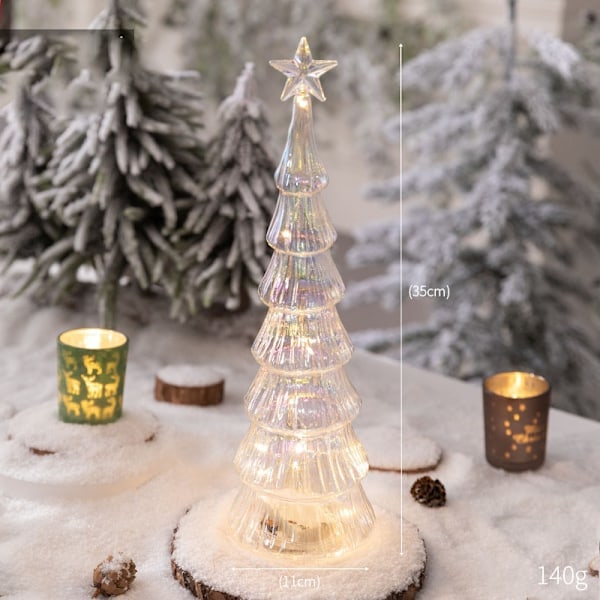 Fargerike lys, juletreformer, festlige borddekorasjoner skaper en varm og glad julestemning 35cm A5