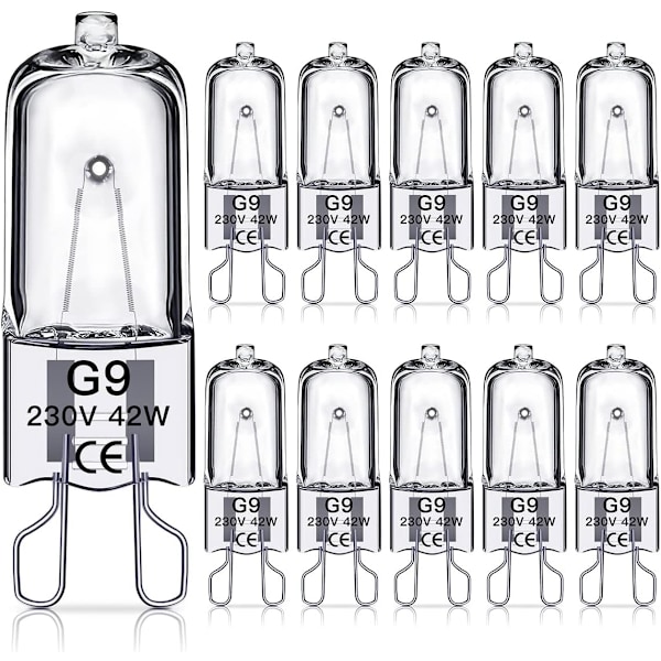 G9 halogeenivalot 42W, 230V, 10-pakkaus 42W