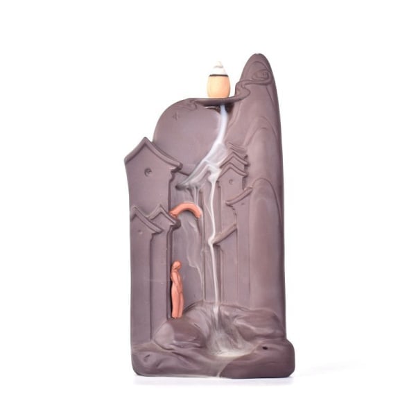 1 stk Keramisk Tilbageflow Røgelseholder Ovn Sandal Zen Ornament Skrivebords Aromaterapi Holder Pynt