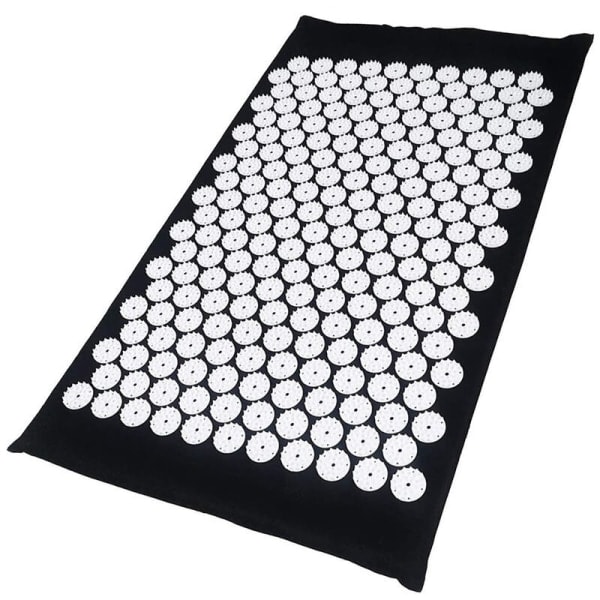 Original Bed of Nails Akupressurmatta för Rygg/Kroppssmärta, Avkoppling och Mindfulness, Svart