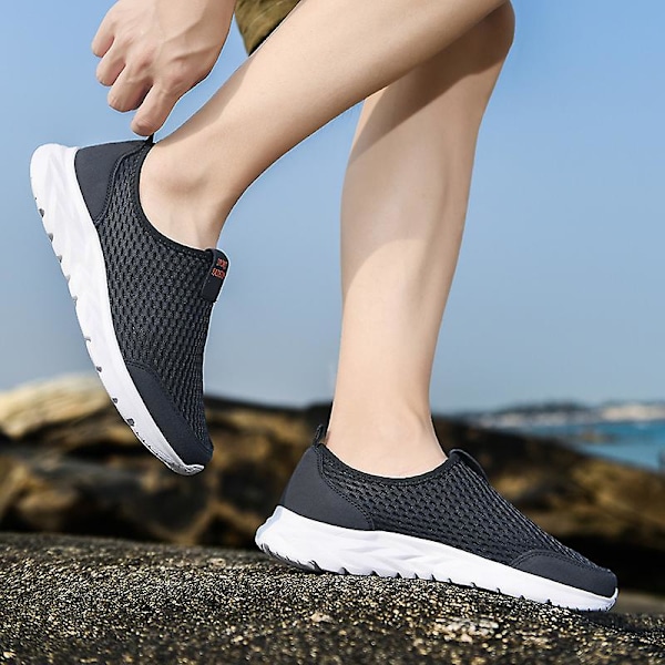 Vulkaniserade Skor Herr Sneakers Andningsbara Herr Casual Halkfria Loafers för Män 2G2036 Blå