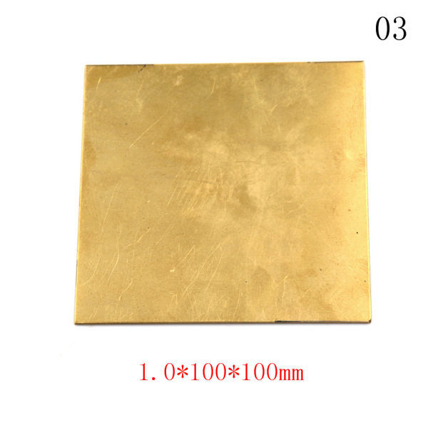 Messingplate, tynn folie, 1,0*100*100mm