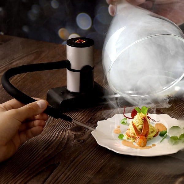 Rökpistol Handhållen Cocktailrökare Bärbar Rökare för Drycker Kött Ost Inomhus Foodie Tillbehör