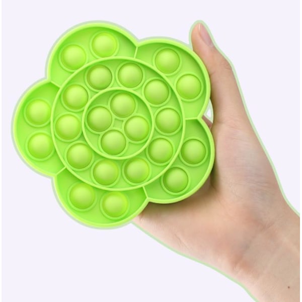 Popit Fidget Pop It Blomst 4 stk Farger Grønn