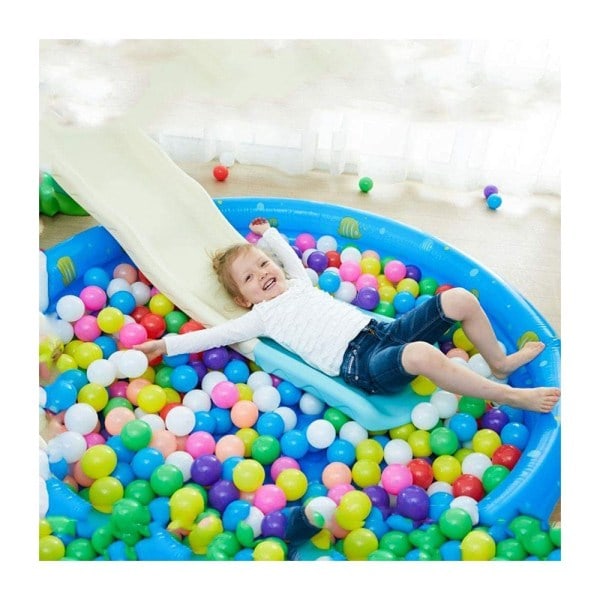 Hopfällbar Rund Poolmatta för Barn Familj Uppblåsbar Pool Dusch Bärbar Vattenlekplats Badkar Fiske (130×40cm) 130*40cm