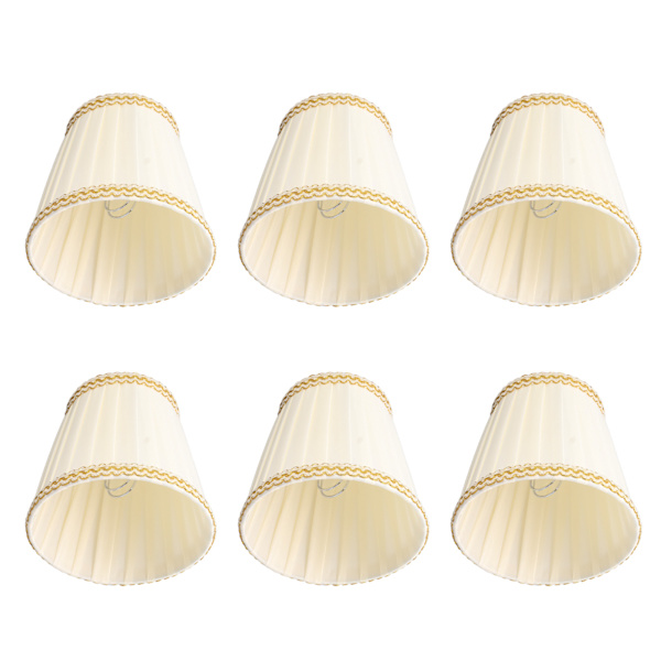 REMAKE pcs små lampskärmar klämma på trumlampa skärm tyg för ljuskronor glödlampor belysningstillbehör