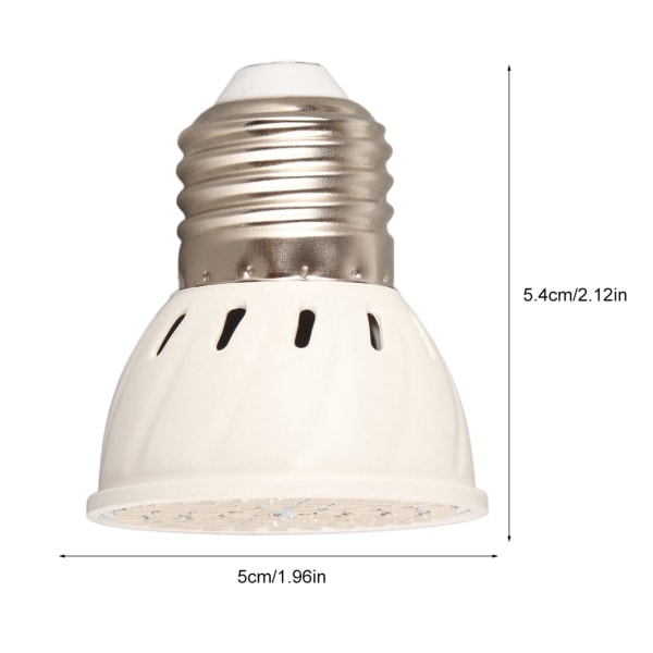 Fullspektrum E27 5W AC220V 72 LEDer SMD2835 LED-vekstlys for planter, blomster og hydroponikk