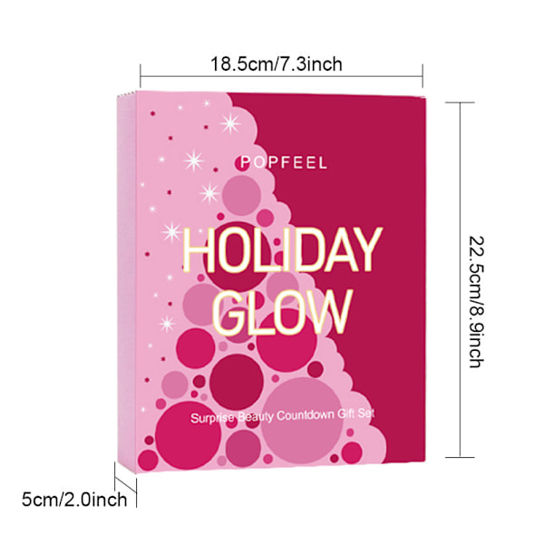 Julmakeup-Adventskalender 2024, 24 Individuellt Inpackade Makeup- och Kosmetikprodukter för Kvinnor och Flickor, 24 Dagars Makeup-Nedräkningskalender...