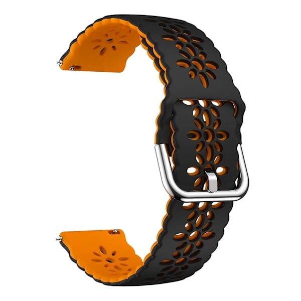 Silikonarmband 20 mm med blommönster för Garmin Vivomove 3S/Samsung Gear Sport/Huawei Watch GT 2 42 mm Flerfärgad E Garmin Vivomove 3S