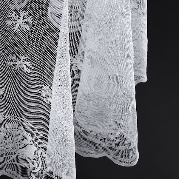 Sikker Lace Dug med Juleelementer - Festlig Bordduk for Hjemmet (5#)