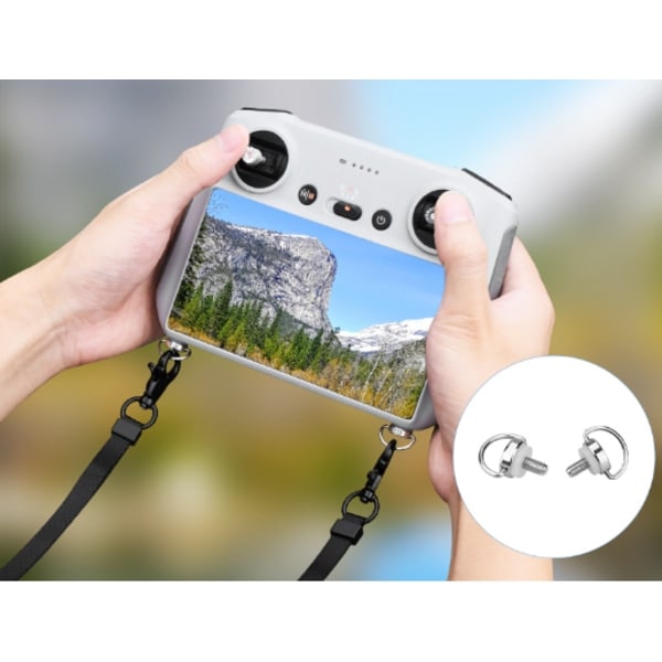 PU-kontrollertilbehør skulderstropp med nakkestropp, RC-stropp for DJI RC 2/Pro Grå