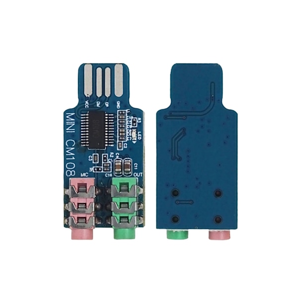 Ajuriton USB-äänikortti Tietokoneen ulkoinen äänikorttimoduuli Kannettavan tietokoneen äänikortti CM108 USB-äänikorttisirun vaihto
