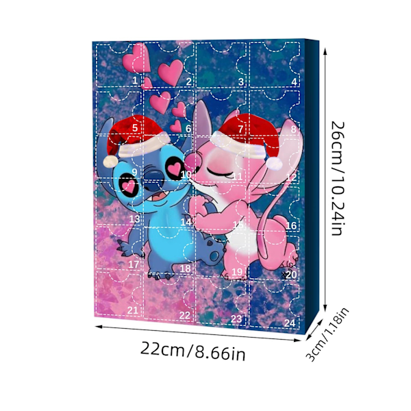 REMAKE Stitch ja Lilo Joulukalenteri sokkolaatikko