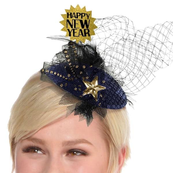 Amscan Couture Klips-På Nytårs Fascinator En Størrelse Midnat Blå Midnat Blå En Størrelse