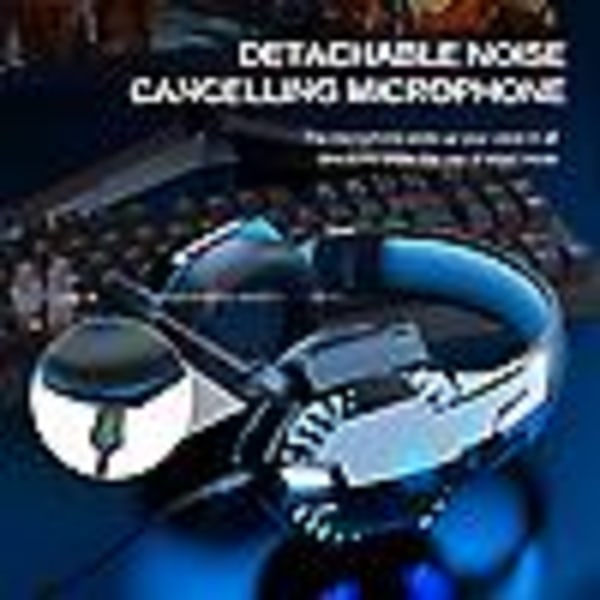 Trådløse Bluetooth-hodetelefoner med mikrofon, PS4-spillhodetelefoner for PC, Xbox One, Ps5