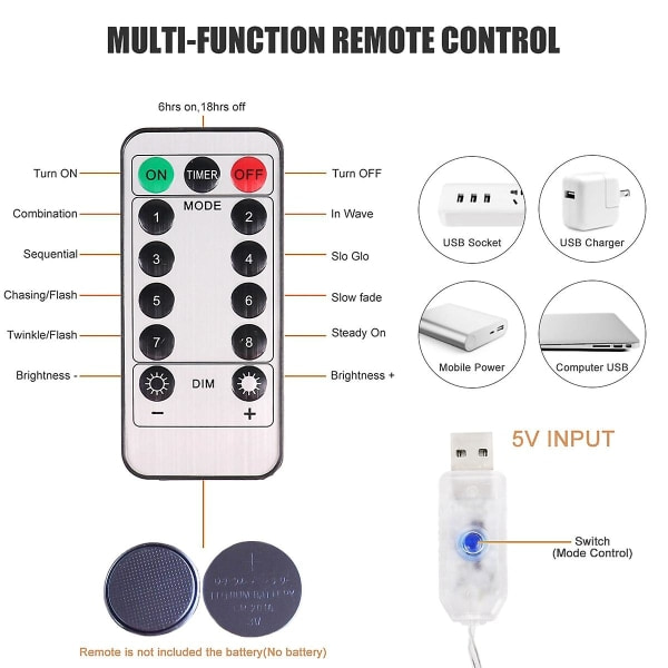 3mx3m USB Festoon Lyslenke Julepynt Feelysslyng Gardin For Hjem Ferie Dekorativt Nyttårslampe Kald Hvit