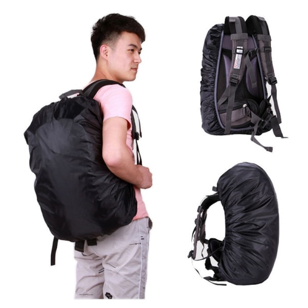 Reppuun tarkoitettu sadepeite Musta XL/60-70 l