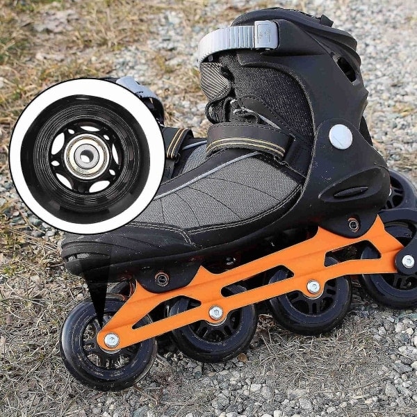 8-pack inline hjul, inomhus/utomhus rullskridsko hjul, ersättningshjul med lager 64mm