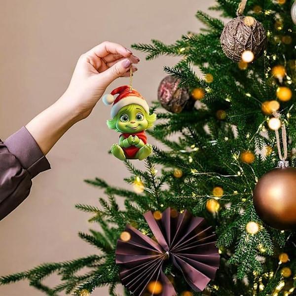 Piirretty Grinch Joulukuusen Koriste Luova Sarja Akryyliriipuksen kanssa 8kpl1