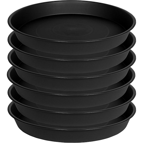 Kasvien alustat raskasille kasveille - 6-pakkaus (6, musta)
