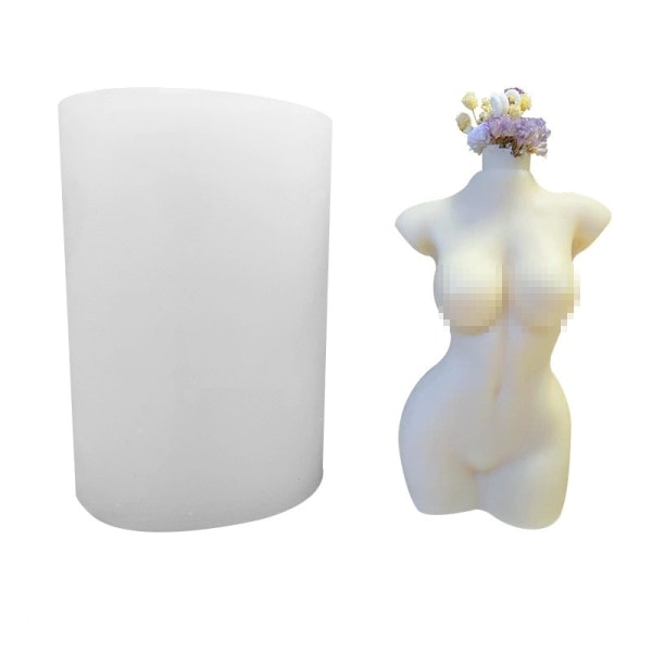 DIY Silikon Stearinlysform - Silikonform Kvinnekropp 11 cm