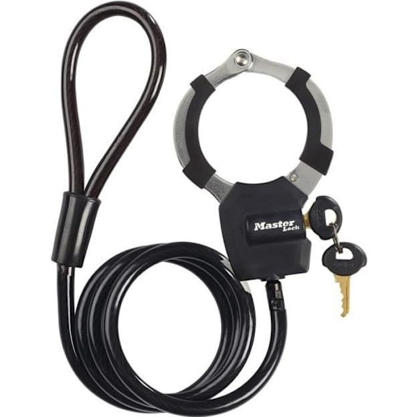 Master Lock 8275EURDPRO Nøglelås Kabel med Håndjern - 1m - Perfekt til Scootere - Farver