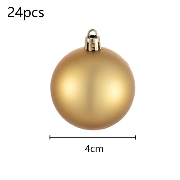 24 st julgranskulor 4 cm Hängande julgranskulor Julgransdekorationssats