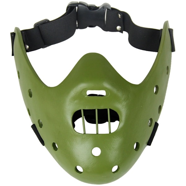 REMAKE Halloween-maske Hannibal Lecter Maske Skummel Halloween Rollespill Realistisk Horror Mordermaske Halvmaske Hodeplagg Harpiks Brun