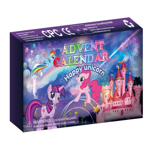 REMAKE 24-dagars Unicorn Adventskalender 2023 Julleksaker Överraskning för Småbarn Barn Julnedräkningspresent för Barn Nyårsöverraskning
