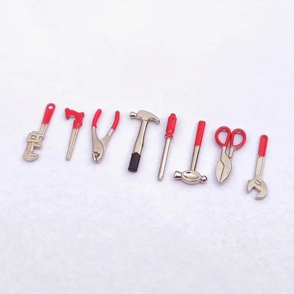 Pcs, Mini Verktygslåda Set med Reparationsverktyg Modell - 1:12 Miniatyrfigurer för DIY-hantverk