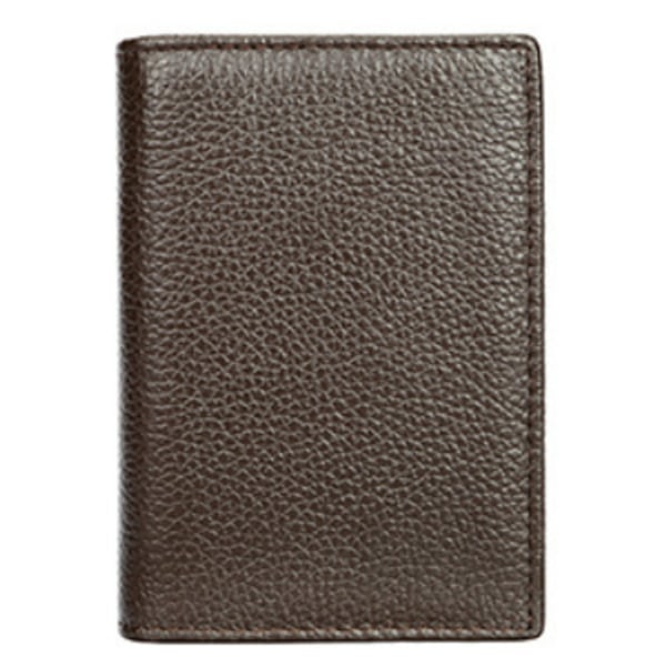 Slim bank card holder in genuine leather Brown